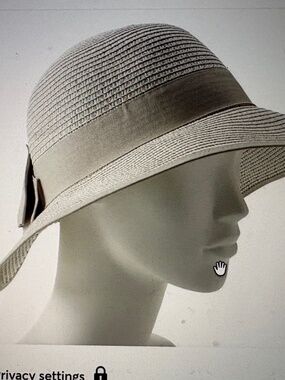 Adjustable Lauren Conrad Split Back Cloche Trim Hat NWT